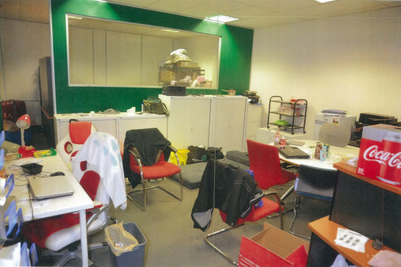 Inside the rapist’s den: A photo of a room in one of the CBD offices. Image released by the County Court.