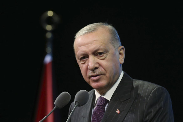 Turkey's President Recep Tayyip Erdogan on Tuesday.