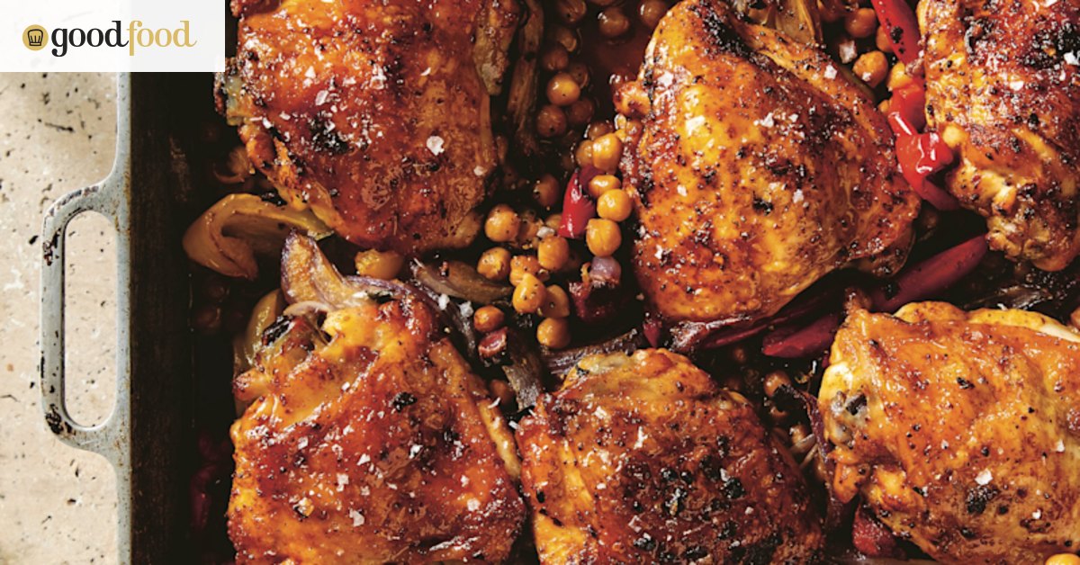 This Spanish-inspired chicken tray bake with chorizo is ‘low-effort cooking with big flavour’