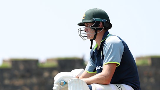Marnus Labuschagne at training on Tuesday.