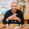 George Calombaris pictured at a Jimmy Grants store in Sydney.