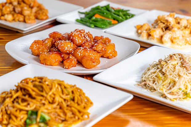 A variety of food items are displayed in an appetizing way.