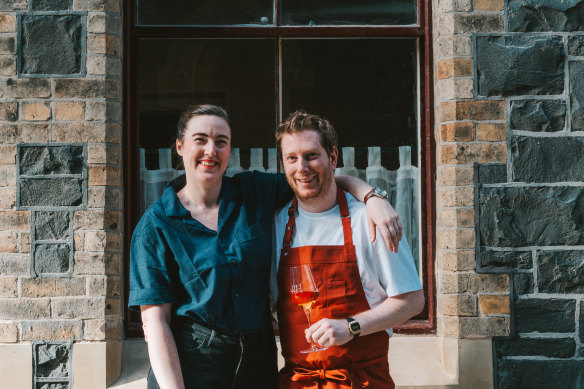 Mark Hannell and Rebecca Baker outside their new restaurant Reed House. 