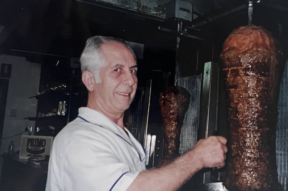 Stamatios (Steve) “Taki” Plangetis at The Yeeros Shop in Marrickville, which stayed in the family until 2013.