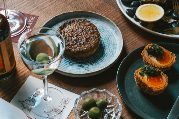 Scotch eggs, Welsh rarebit crumpets and cocktails at Reed House.