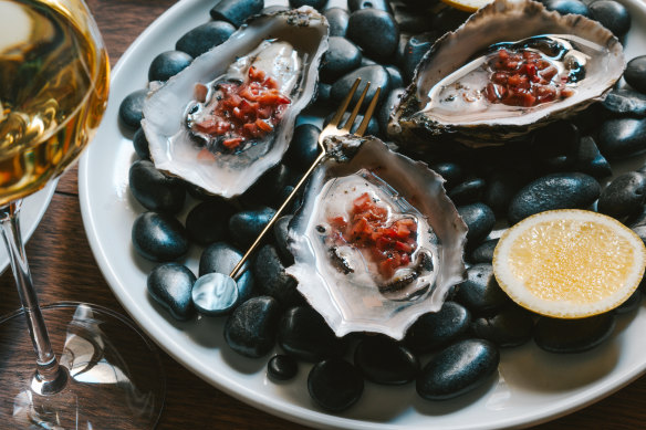 Oysters on the menu at Reed House.