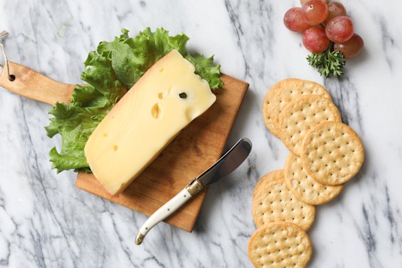 Cheese and crackers can be a healthy snack - in moderation.