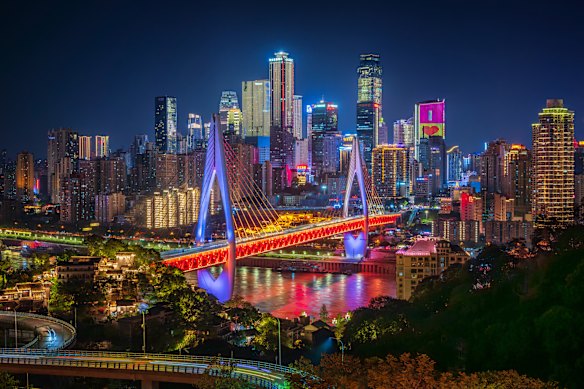 Chongqing’s neon skyline.