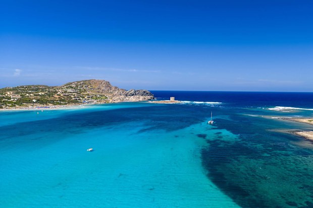 La Pelosa in Sardinia, Italy, charges to go on the beach.
