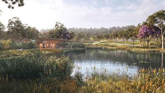 An artist’s impression of what the Macarthur Memorial Park will look like. It will extend the lifespan of NSW burial spaces by 30 years.