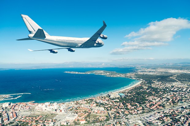 airplane flying over Turkey