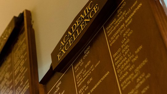 Honour boards at James Ruse Agricultural High