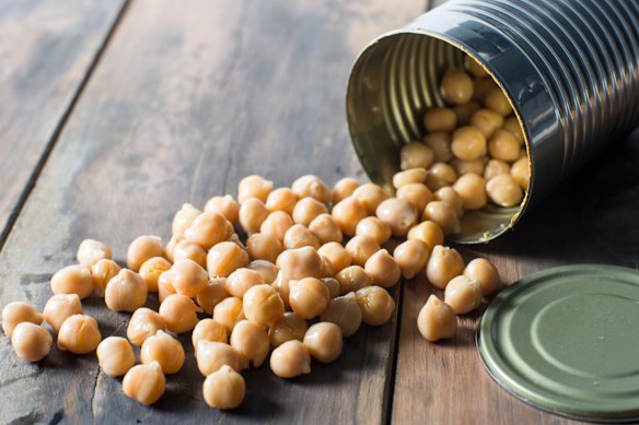 It's handy and healthy to always have a can of chick peas in the pantry.