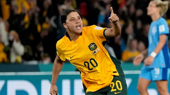 Sam Kerr has been sidelined with an ACL injury since January.