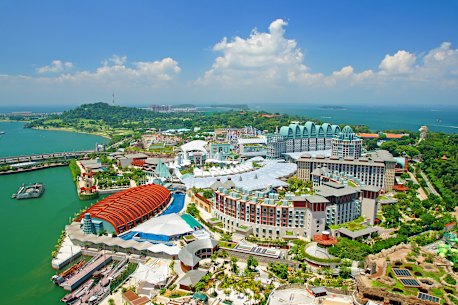 Packed with family-friendly attractions … Sentosa Island.