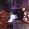 Firefighters at the scene of the car fire in St Kilda East early on Christmas Day.