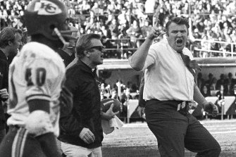 Madden in 1970 as coach of the Oakland Raiders.