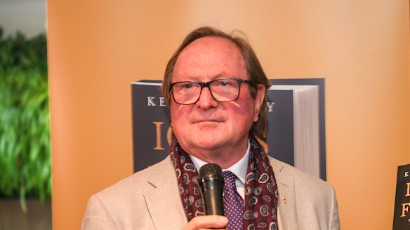Kevin Sheedy holding court at a book launch last year in Melbourne.