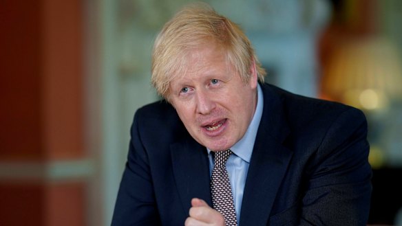 Britain's Prime Minister Boris Johnson delivers an address on lifting the country's lockdown amid the coronavirus pandemic.  