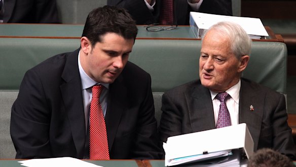 December 2013: Andrew Hirst speaks with Chief Government Whip Philip Ruddock.