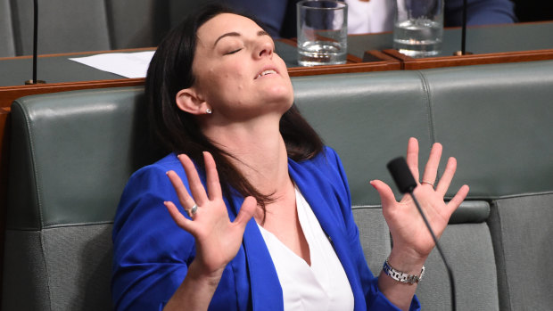 The image of Emma Husar in Parliament which illustrated Buzzfeed's story.