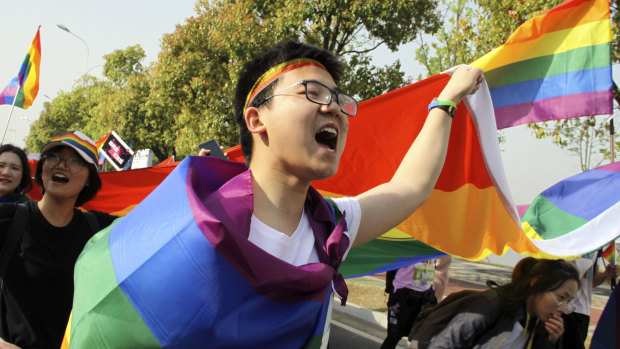 Gay identity in China: More than 20,000 people take part in a "Rainbow Marathon," organised to raise awareness of LGBT issues in Nanjing in eastern China's Jiangsu province.