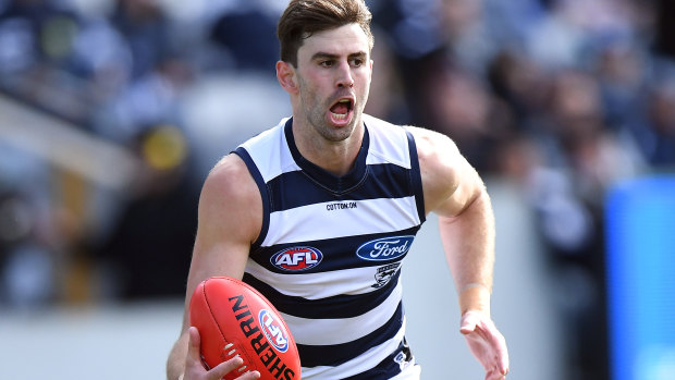 Geelong ruckman Ryan Abbott has a huge task ahead.