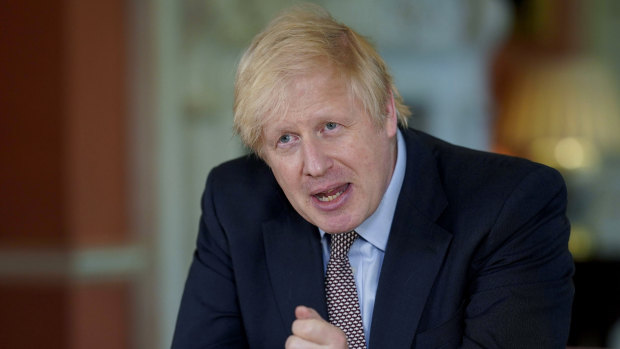 Britain's Prime Minister Boris Johnson delivers an address on lifting the country's lockdown amid the coronavirus pandemic.  