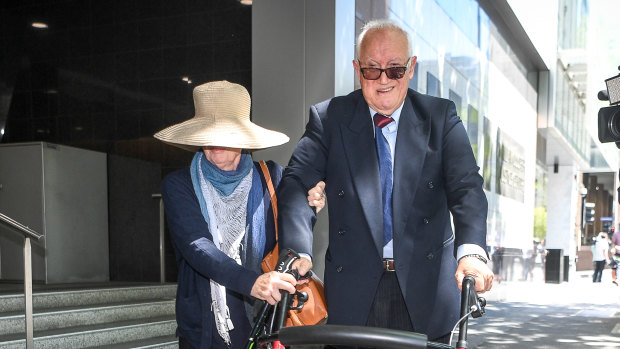 Dr Con Kyriacou and his wife leave court in January.