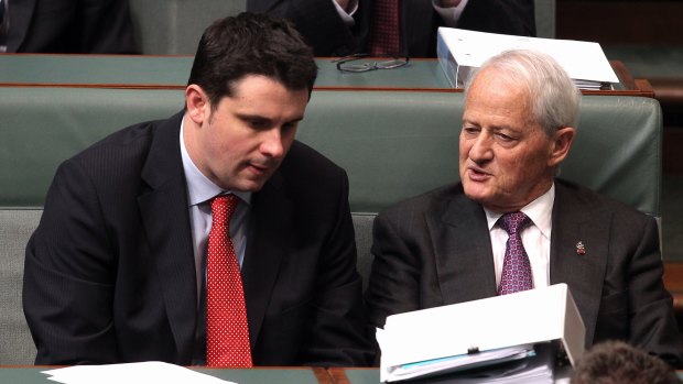 December 2013: Andrew Hirst speaks with Chief Government Whip Philip Ruddock.