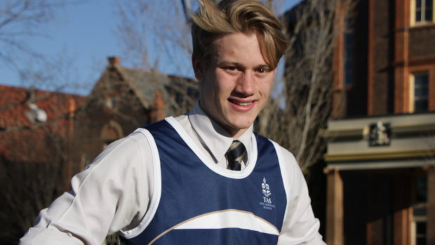 Speed machine: Sam Jones holds the Armidale School's record time for the race.