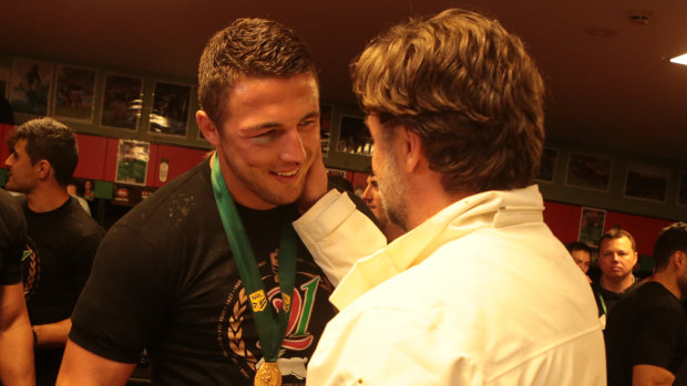 Mending bridges: Russell Crowe has issued some kind words about Sam Burgess.
