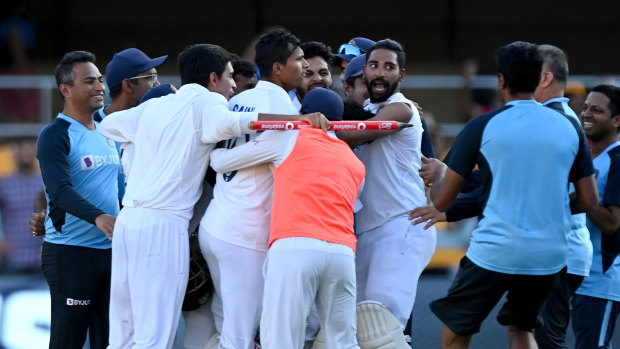 India celebrate a stunning series victory over Australia after their remarkable win in Brisbane, but things will be a lot tougher for England.