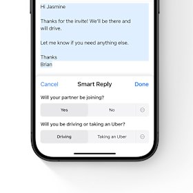 Smart Reply will boil a message you receive down to a series of questions, and generate a response.