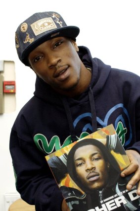 Walters as So Solid Crew's Asher D at a book signing in 2004 after his release from prison.