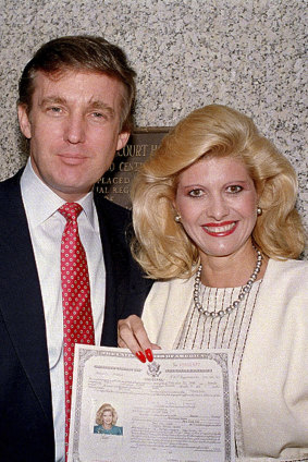 Donald Trump and then-wife, Ivana Trump after she was sworn in as a United States citizen in New York in May 1988.