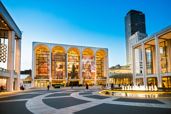 Lincoln Center for the Performing Arts complex features multiple indoor and outdoor spaces.