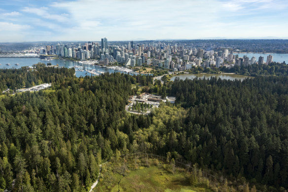 Stanley Park on the edge of downtown Vancouver.