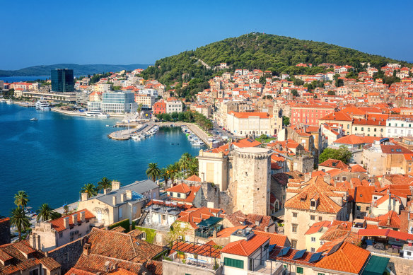 Adriatic beaches from Croatia (pictured) to Italy are swamped.
