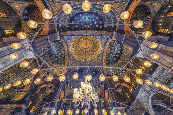 Muhammad Ali Mosque is a feast of lavish domes, arches and chandeliers.