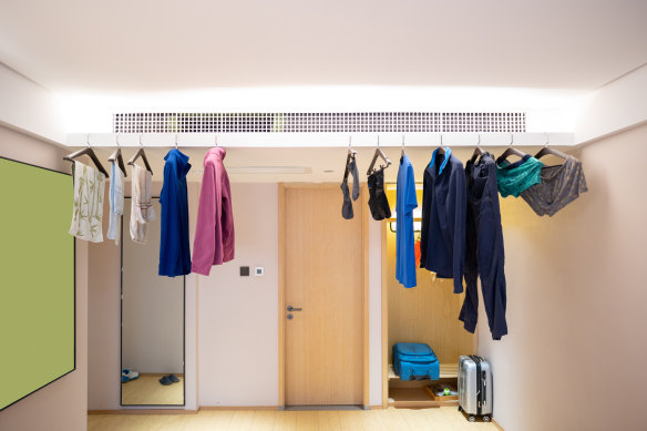 Air- conditioning vents are good for drying clothes in hotel rooms.