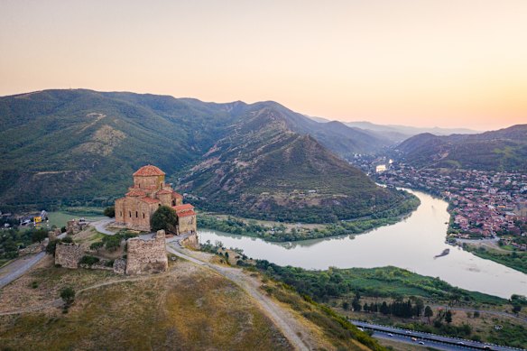 The hilltop 6th-century Jvari Monastery.