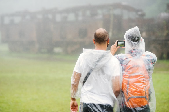 Take a rain poncho with you wherever you go.