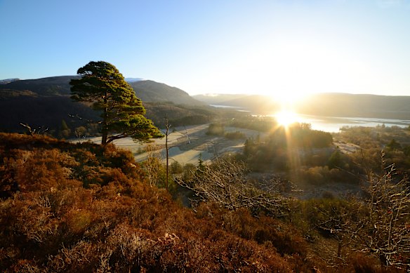 Sunrise over Achnacarry and Loch Lochy near Fort William.