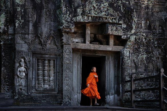 Off the ship in Angkor Wat, Cambodia.