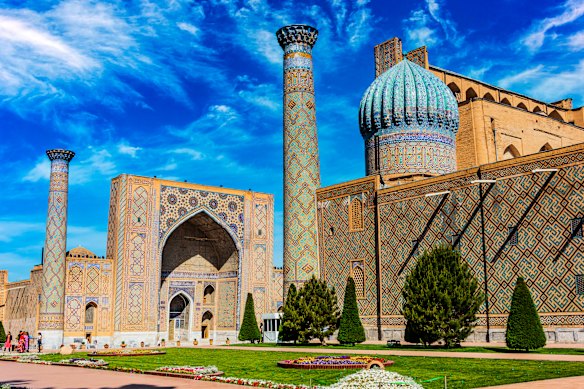Registan Square, the old public square in the heart of Samarkand.