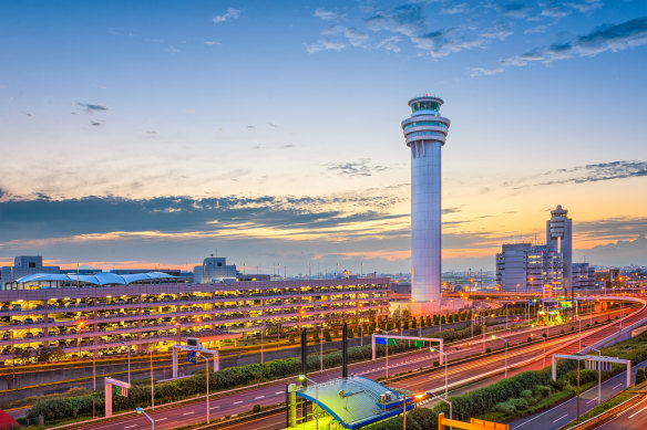 Control towers are like “reassuring beacons of hope”. Pictured: Tokyo’s Haneda Airport.