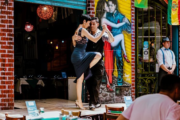 It takes two: Tango dancers in Buenos Aires.