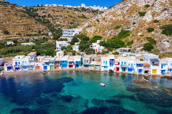 The fishing village of Klima on Milos.