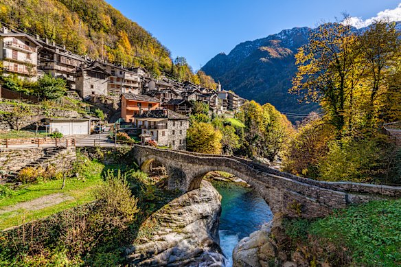 A streamside village in the Aosta Valley.